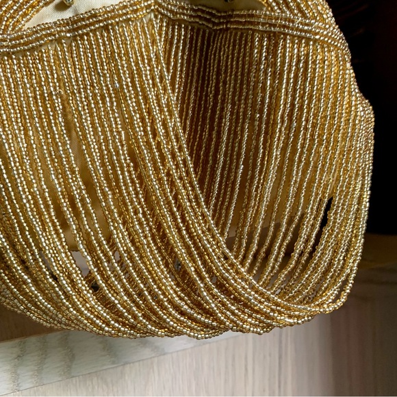 v i n t a g e :: Glam Beaded Draped Gatsby Satin Clutch Purse - Picture 2 of 13